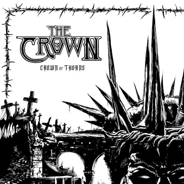 CROWN - CROWN OF THORNS (BLACK/WHITE SPLIT VINYL)