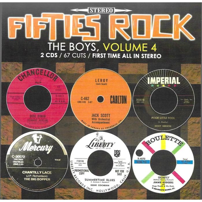 VARIOUS ARTISTS - FIFTIES ROCK-THE BOYS, VOL. 4-67 CUTS-100% FIRST TIME STEREO (2CD