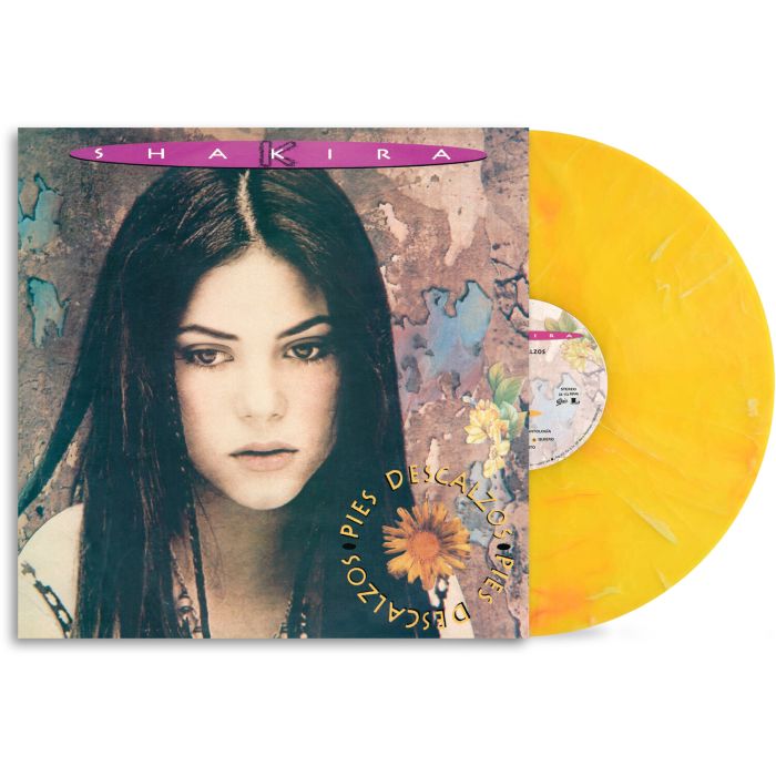 SHAKIRA - PIES DESCALZOS (VIBRANT YELLOW W/ RED SWIRL MARBLE VINYL)