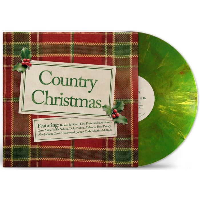 VARIOUS ARTISTS - COUNTRY CHRISTMAS (CHRISTMAS TREE VINYL)