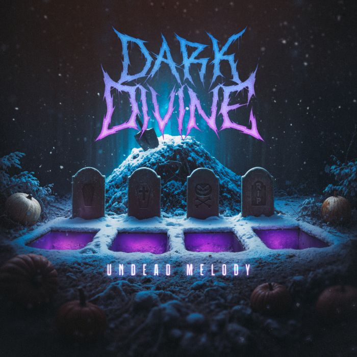 DARK DIVINE - UNDEAD MELODY (PURPLE & BLACK BUTTERFLY W/ BLUE & WHITE SPLATTER