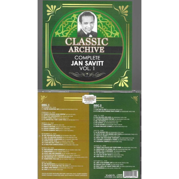 JAN SAVITT - COMPLETE JAN SAVITT, VOL. 1