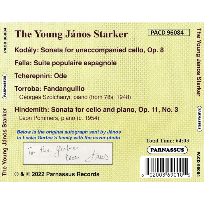 JANOS STARKER - YOUNG JANOS STARKER