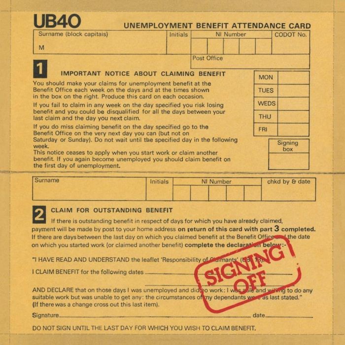 UB40 - SIGNING OFF (TRANSLUCENT RED VINYL)
