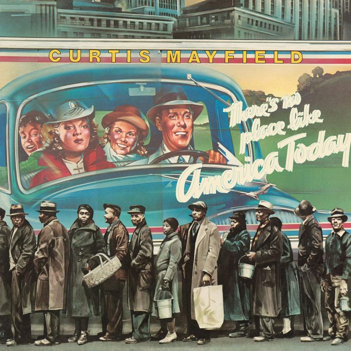 CURTIS MAYFIELD - THERE'S NO PLACE LIKE AMERICA (BLUE VINYL)