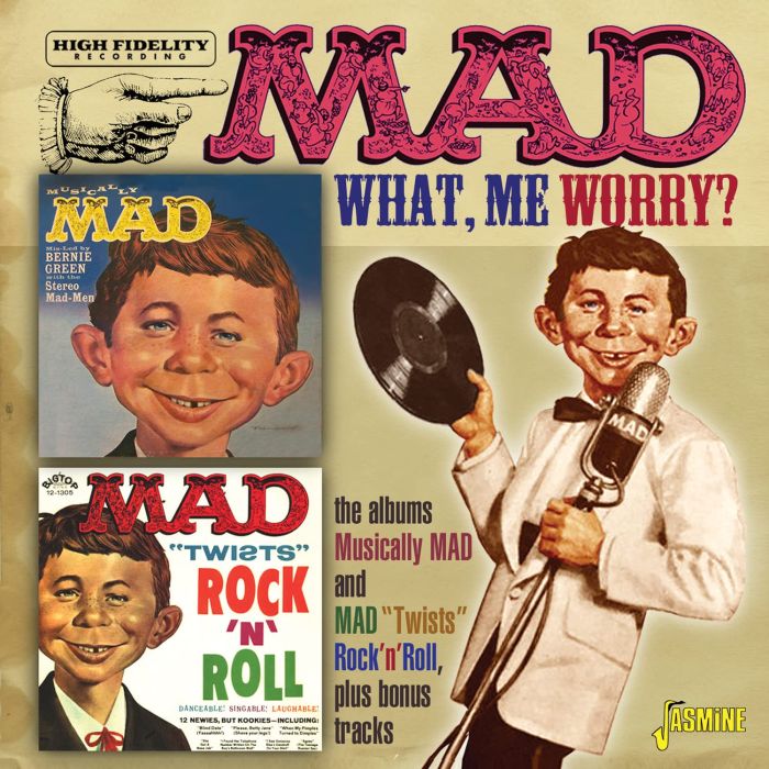 MAD MAGAZINE - WHAT, ME WORRY? - THE LPS MUSICALLY MAD & MAD TWISTS ROCK N ROLL