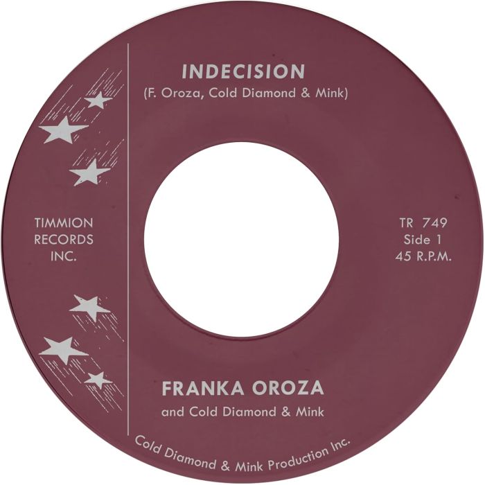 OROZA,FRANK & DIAMOND & MINK - INDECISION (TRANSPARENT VIOLET 7INCH)