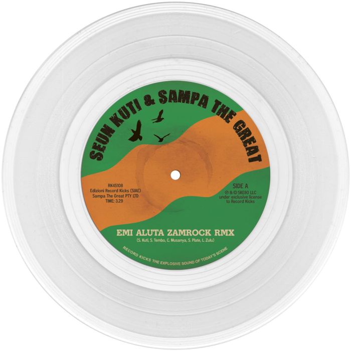 KUTI,SEUN; EGYPT 80 & SAMPA THE GREAT - EMI ALUTA ZAMROCK REMIX / EMI ALUTA 45 EDIT (TRANSPARENT 7INCH)