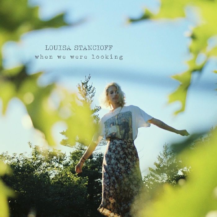 LOUISA STANCIOFF - WHEN WE WERE LOOKING (SEAGLASS BLUE WITH EMERALD GREEN SPLATTER V