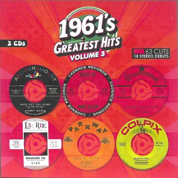 VARIOUS ARTISTS - 1961'S GREATEST HITS, VOL. 3