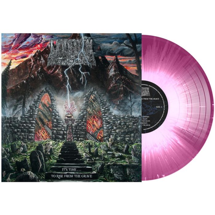 UNDEATH - IT'S TIME...TO RISE FROM THE GRAVE (TRANSLUCENT PURPLE W/ WHITE S