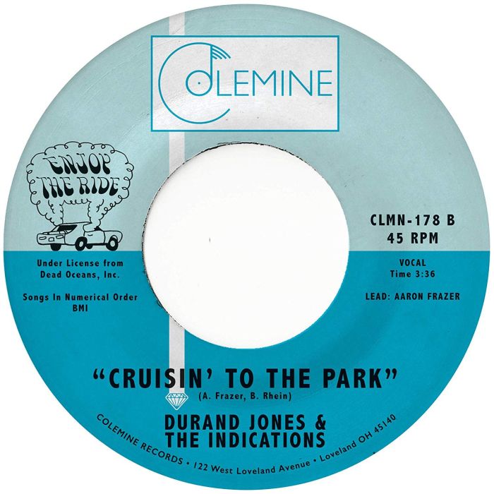 JONES,DURAND & THE INDICATIONS - MORNING IN AMERICA B/W CRUISIN' TO THE PARK