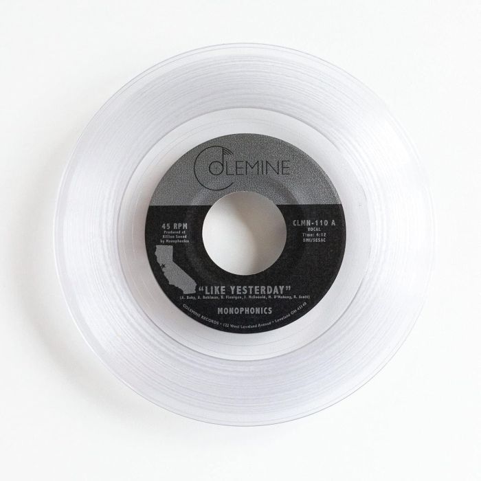 MONOPHONICS - LIKE YESTERDAY / FREEDOM (CLEAR VINYL)