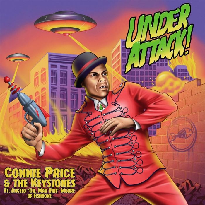 PRICE,CONNIE & THE KEYSTONES FT. ANGELO MOORE OF FISHBONE - UNDER ATTACK! B/W UNDER ATTACK! (PROFESSOR SHORTHAIR REMIX)