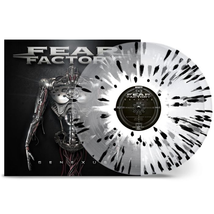 FEAR FACTORY - GENEXUS (CRYSTAL CLEAR BLACK WHITE SPLATTER VINYL)