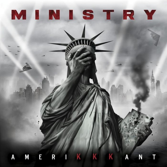 MINISTRY - AMERIKKKANT (GREY W/BLACK & WHITE SPLATTER VINYL)