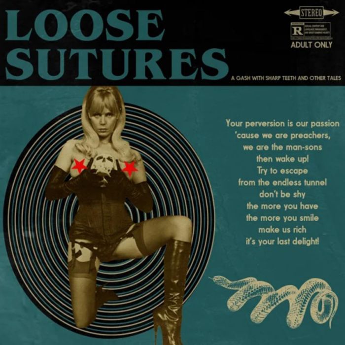LOOSE SUTURES - GASH WITH SHARP TEETH & OTHER TALES (BLACK IN BLUE VINYL)