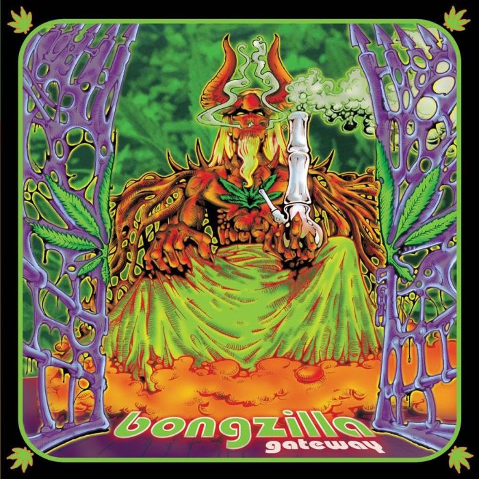 BONGZILLA - GATEWAY (ORANGE CRUSH WITH OLIVEGREEN SPINNERS WITH NEON VIOLET,