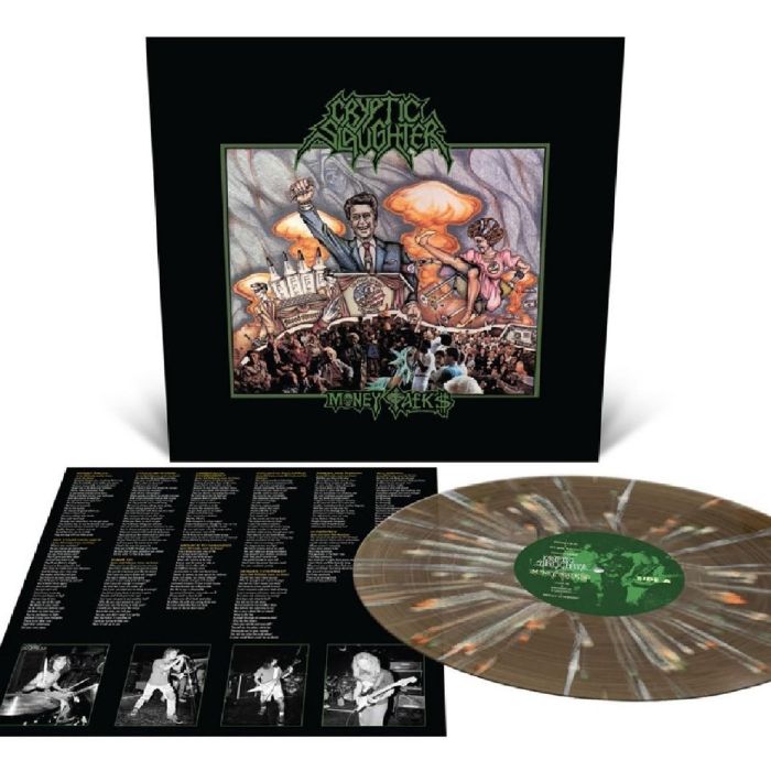 CRYPTIC SLAUGHTER - MONEY TALKS (BLACK ICE W/ OLIVE GREEN, BONE WHITE & HALLOWEEN ORA
