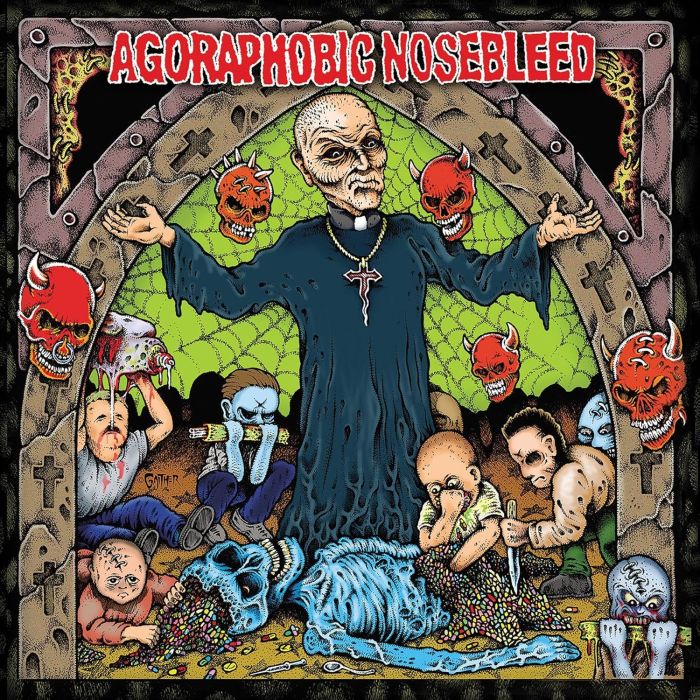 AGORAPHOBIC NOSEBLEED - ALTERED STATES OF AMERICA (ELECTRIC BLUE WITH RAINBOW SPLATTER VI