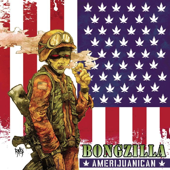 BONGZILLA - AMERIJUANICAN (BONE WHITE & SWAMP GREEN GALAXY EFFECT MERGE VINYL