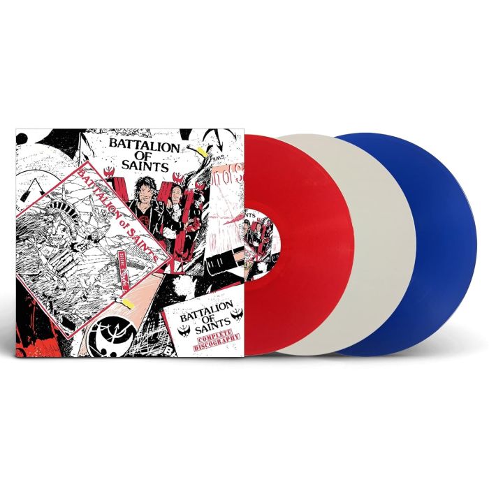 BATTALION OF SAINTS - COMPLETE DISCOGRAPHY (RED, WHITE & BLUE TRIPLE VINYL/3LP)