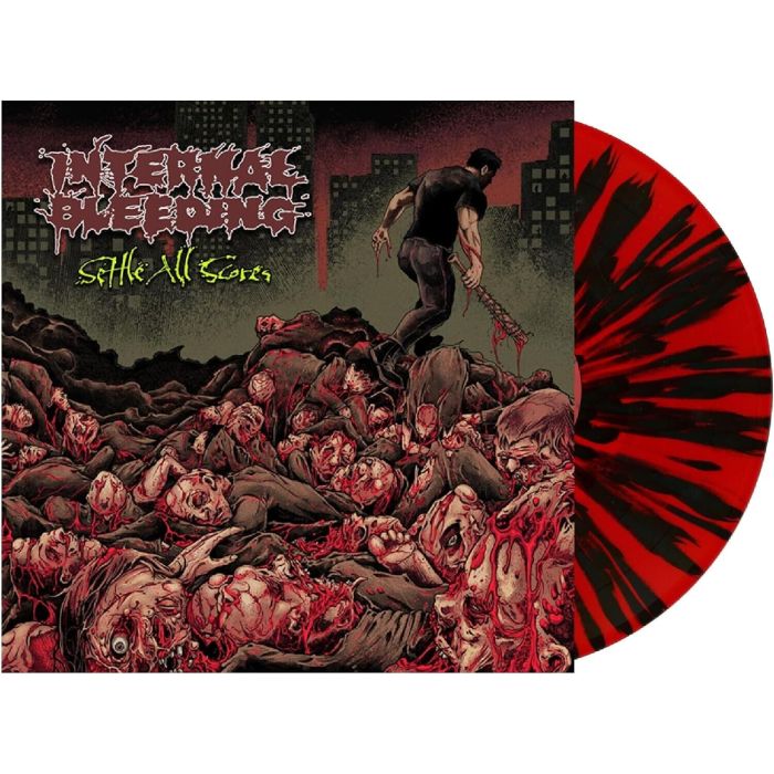 INTERNAL BLEEDING - SETTLE ALL SCORES (RED W/ BLACK SPLATTER VINYL)