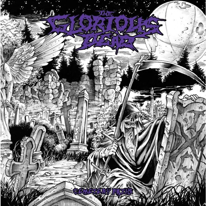 GLORIOUS DEAD - CEMETERY PATHS (PURPLE/BLACK WITH WHITE SPLATTERS)