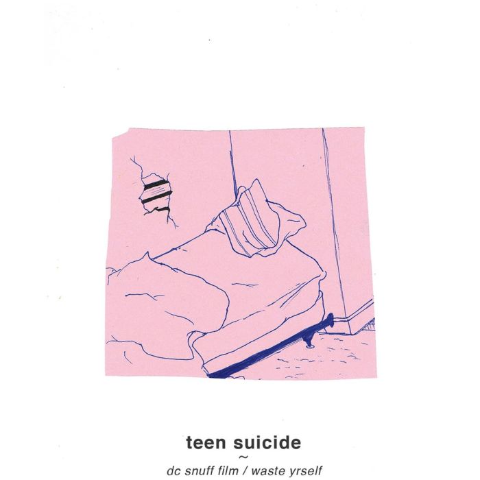 TEEN SUICIDE - DC SNUFF FILM / WASTE YRSELF (PINK MARBLE VINYL)