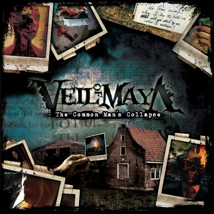 VEIL OF MAYA - COMMON MAN'S COLLAPSE (BLUE & GOLD WITH BLACK & WHITE SPLATTER VI