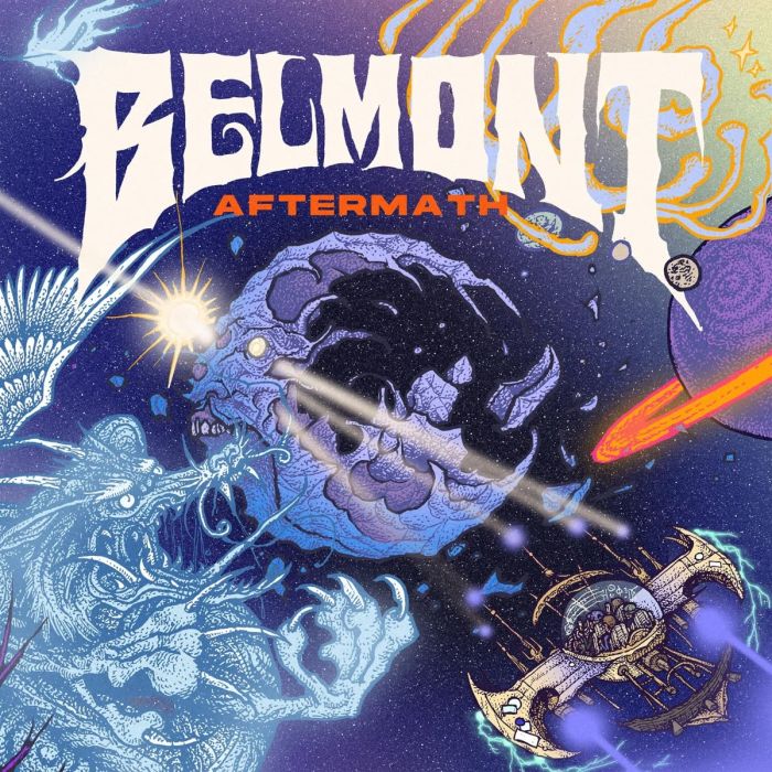 BELMONT - AFTERMATH (ROYAL BLUE W/ VIOLET SMOKE W/ WHITE & HOT PINK SPLATTE