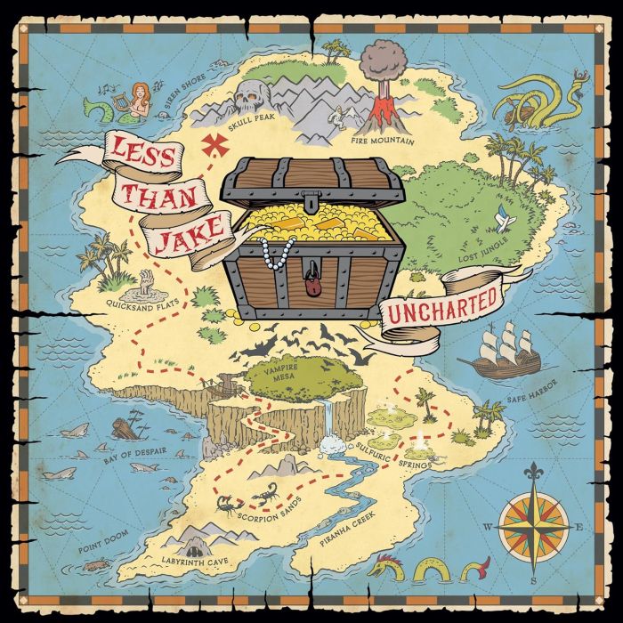 LESS THAN JAKE - UNCHARTED (YELLOW MARBLE VINYL)