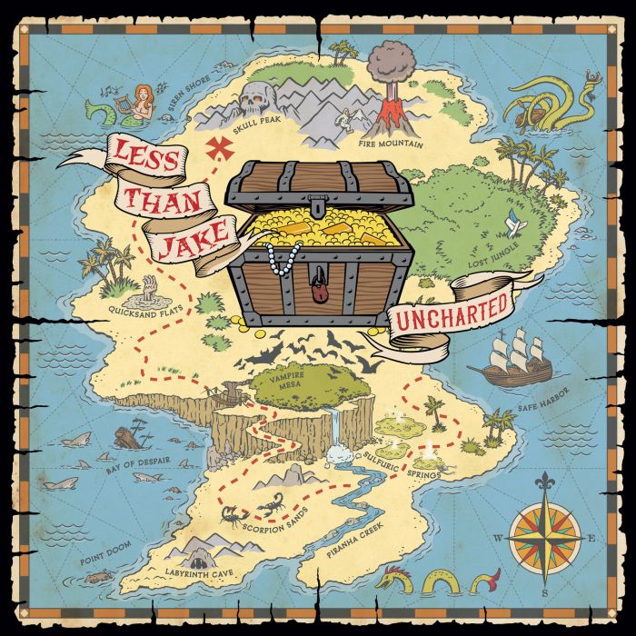LESS THAN JAKE - UNCHARTED (YELLOW MARBLE VINYL)