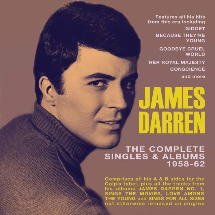 JAMES DARREN - COMPLETE SINGLES & ALBUMS 1958-62