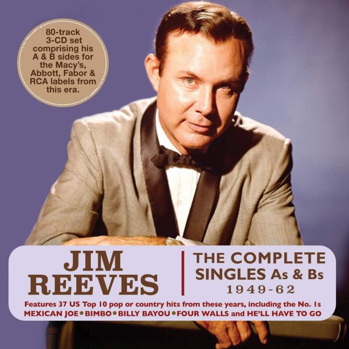 JIM REEVES - COMPLETE SINGLES AS & BS 1949-62