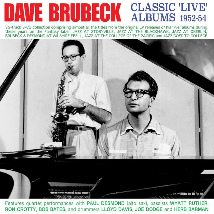 DAVE BRUBECK - CLASSIC LIVE ALBUMS 1952-54