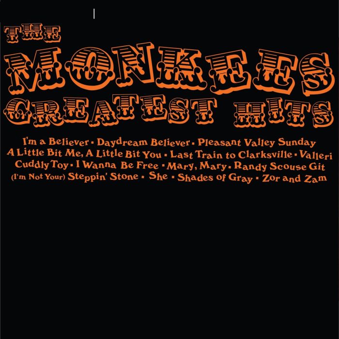 MONKEES - GREATEST HITS (ORANGE HALLOWEEN HAND-POUR SWIRL VINYL/1969 COVER