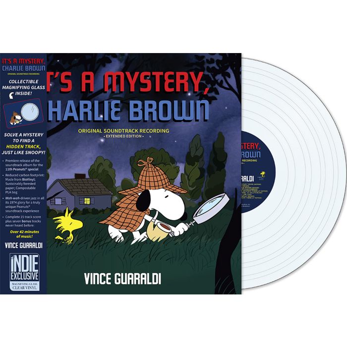 VINCE GUARALDI - IT'S A MYSTERY, CHARLIE BROWN (MAGNIFYING GLASS CLEAR VINYL)