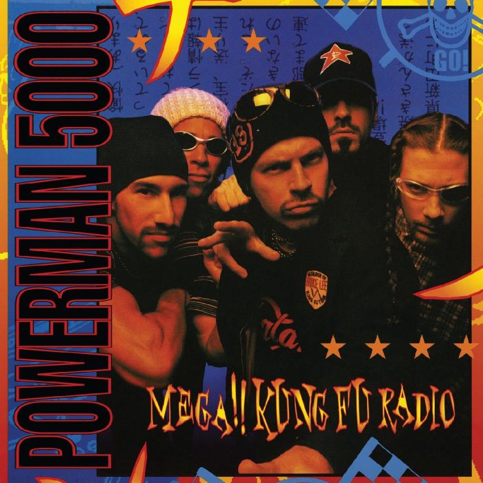 POWERMAN 5000 - MEGA!! KUNG FU RADIO (BLUE WITH BLACK SWIRL VINYL)