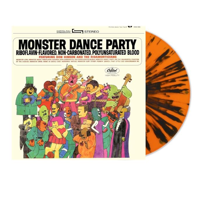 HINSON,DON & THE RIGAMORTICIANS - MONSTER DANCE PARTY (ORANGE & BLACK PUMPKIN SPLATTER VINYL)
