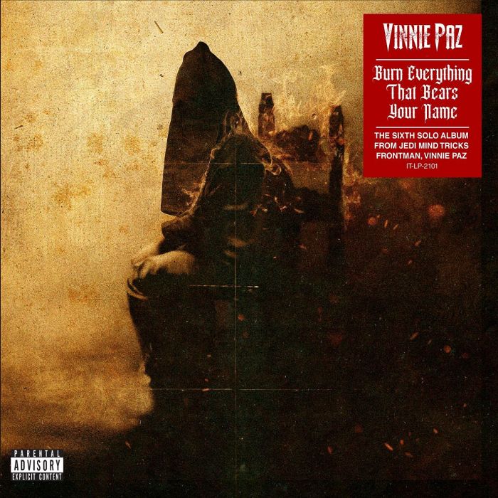 VINNIE PAZ - BURN EVERYTHING THAT BEARS YOUR NAME (BLACK WITH BROWN SPLATTER V