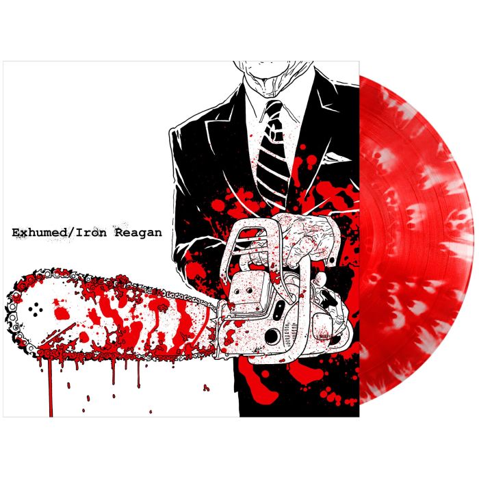 EXHUMED & IRON REAGAN - SPLIT 12 (RED/WHITE SPLATTER VINYL)