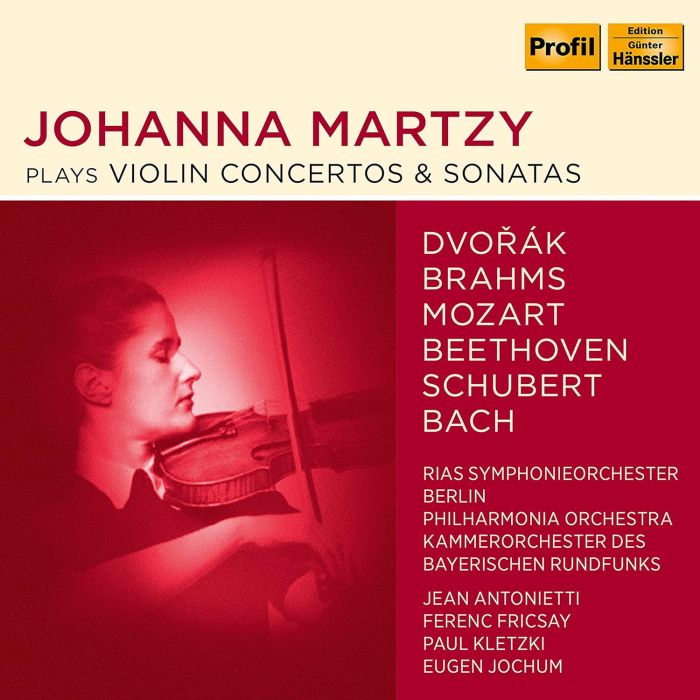 JOHANNA MARTZY - BEETHOVEN, BRAHMS, DVORAK, MENDELSSOHN, MOZART & SCHUBERT: VIOLIN
