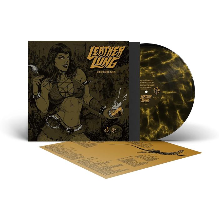 LEATHER LUNG - GRAVESIDE GRIN (BLACK & YELLOW MARBLE VINYL)