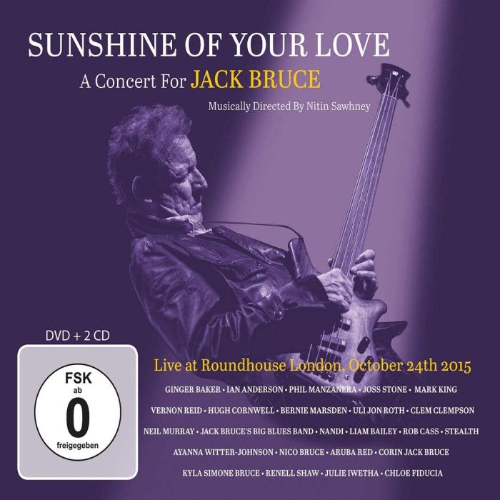 VARIOUS ARTISTS - SUNSHINE OF YOUR LOVE - A CONCERT FOR JACK BRUCE