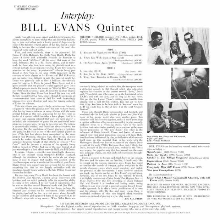 EVANS,BILL - INTERPLAY (ORIGINAL JAZZ CLASSICS SERIES) (180G)