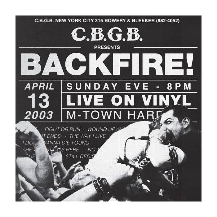 BACKFIRE! - LIVE AT CBGB (SPLATTER VINYL)