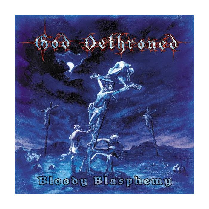 GOD DETHRONED - BLOODY BLASPHEMY (TRANSPARENT BLUE W/WHITE & RED SPLATTER VINYL)