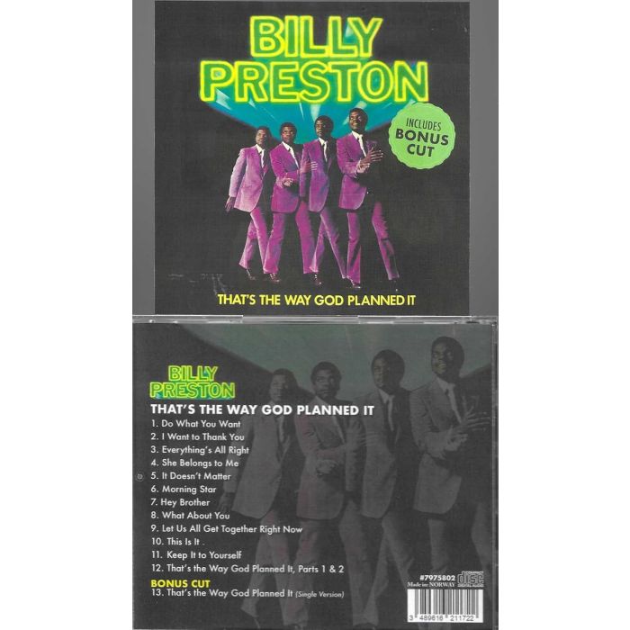 BILLY PRESTON - THAT'S THE WAY GOD PLANNED IT