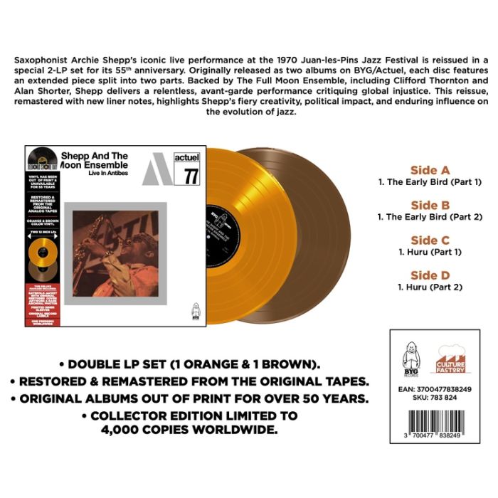 (RSD25) ARCHIE SHEPP AND THE FULL MOON ENSEMBLE The Complete Live in Antibes